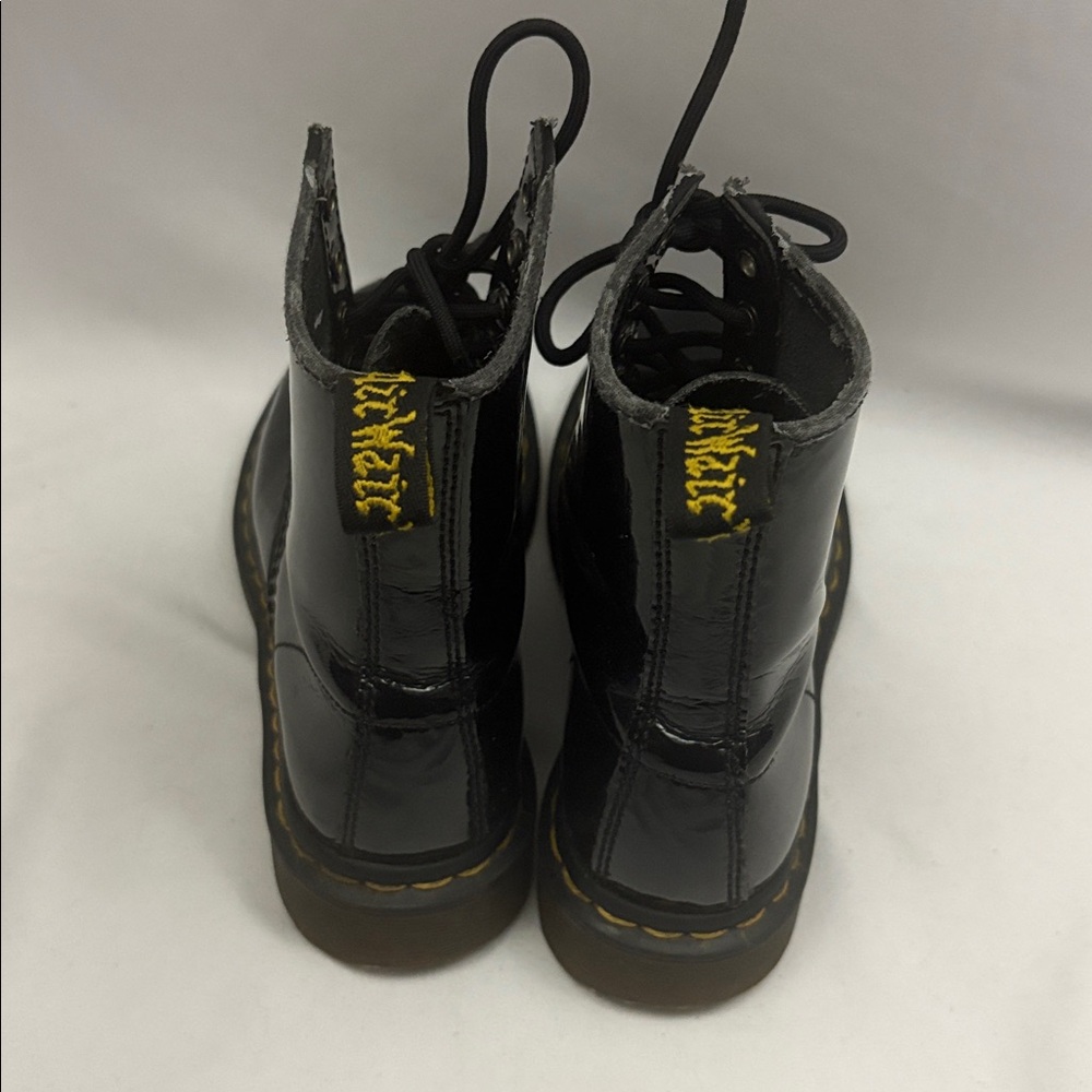 Dr. Martens Women’s 1460W Combat Boots Size 6 US 4 UK Patent Leather Black - Picture 5 of 15